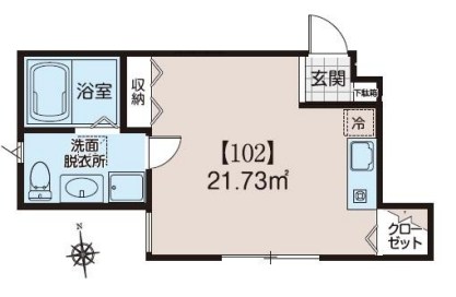 MOVE 102号室 間取り