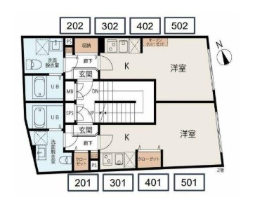 Cross　Gray町屋 間取り