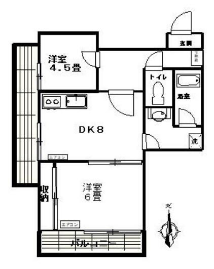 YTパレス西葛西 703号室 間取り
