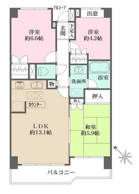 藤和シティホームズ西葛西 210号室 間取り