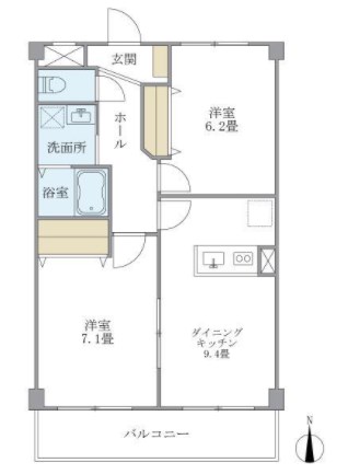 フジ・プライムコート  間取り
