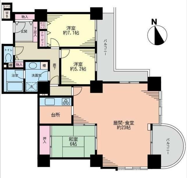 シテヌーブ北千住30A 間取り