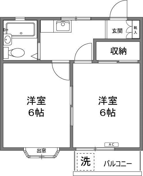 新田宝コーポ 間取り