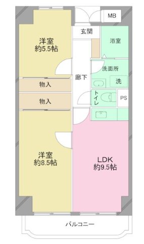 グランコスモU  間取り