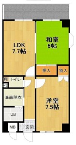 グッドフラット浦安 107号室 間取り