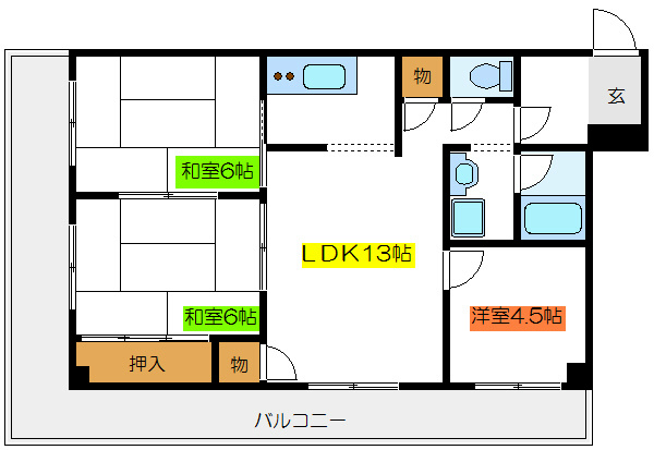 フジマンション第1 間取り
