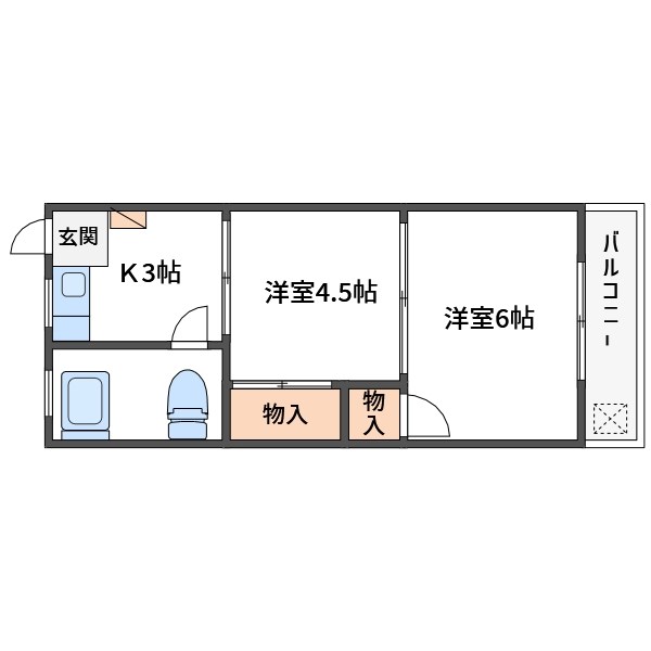 田村コーポ  間取り