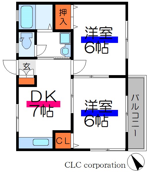 コーポサンレークⅢ 間取り
