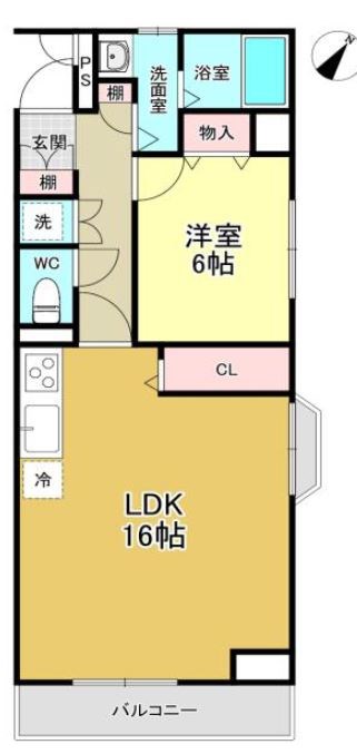 プレステージ市川 208号室 間取り
