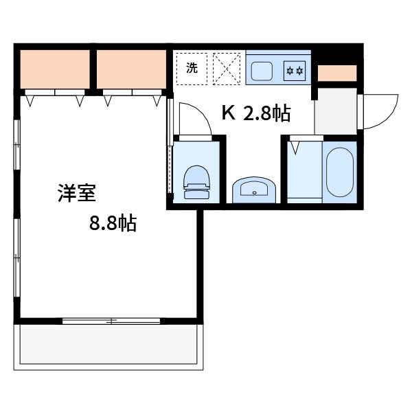 オウレット 301号室 間取り