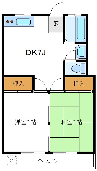 スカイハイツ冨澤 間取り