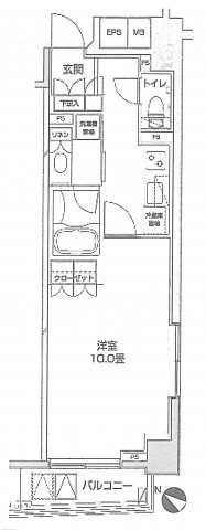 プライムアーバン日本橋浜町  間取り図