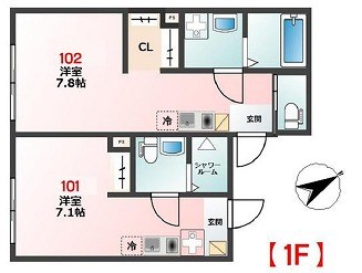 Ｇ　ＢＡＳＥ　町屋　ＥＡＳＴ 間取り