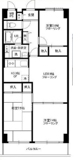 木場サニータウン   間取り