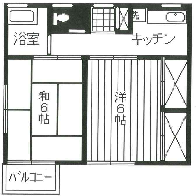 梅沢ハイツ 201号室 間取り