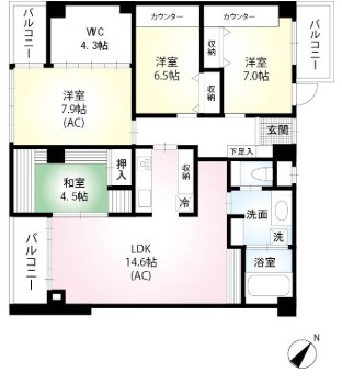 ベルエキップ 301号室 間取り