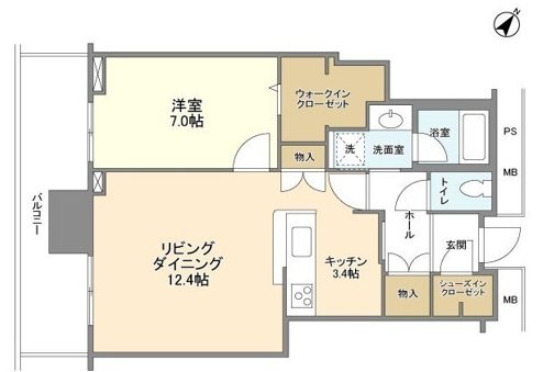 リガーレ日本橋人形町  間取り