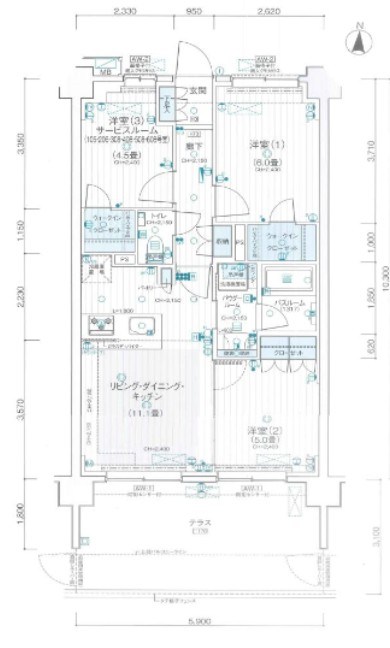 パレステージ六町Ⅴ 間取り