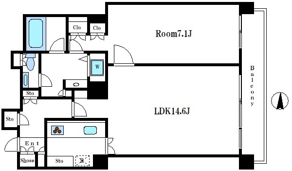 リバーポイントタワー 間取り