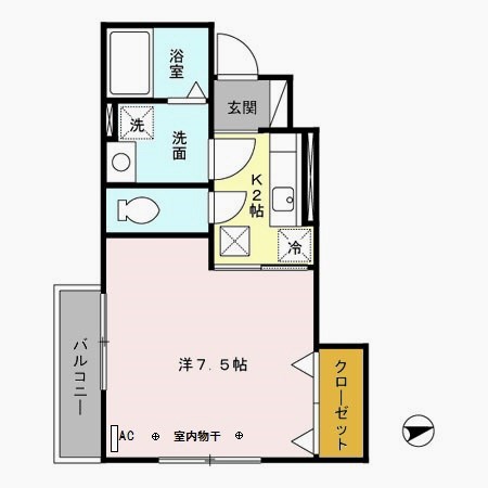 シャトレー東向島   106号室 間取り