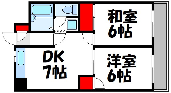 クレストパレス荒川 間取り