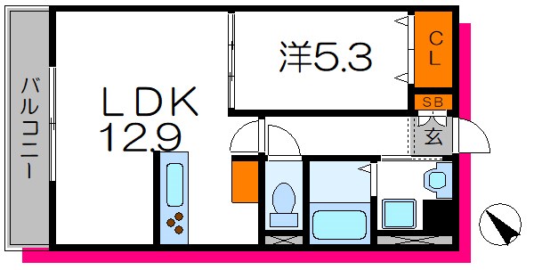 Ｙプロニティ  402号室 間取り