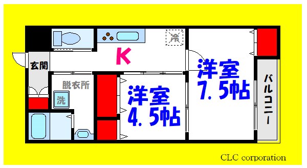 Ｋグランツ 303号室 間取り
