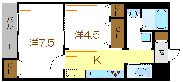 Ｋグランツ 303号室 間取り