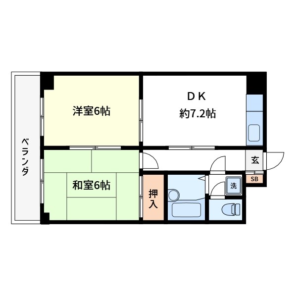 サンクレスト 603号室 間取り