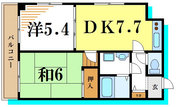 グランフォルム 202号室 間取り