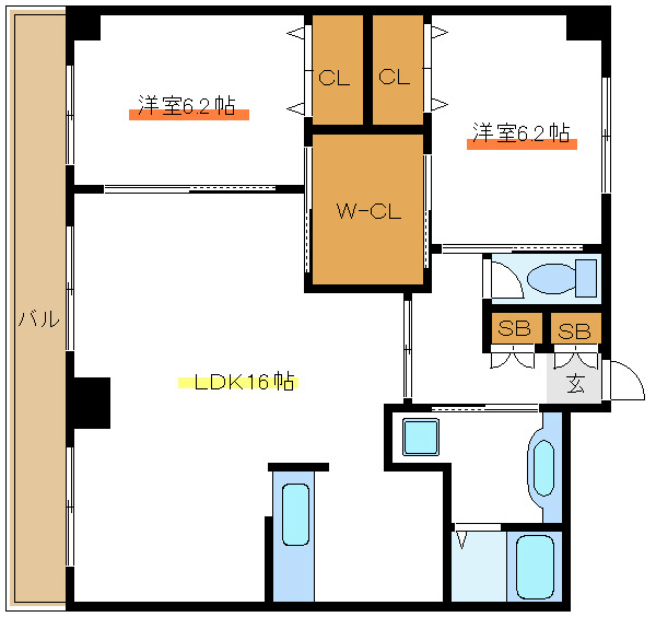 ライヴス行徳 402号室 間取り