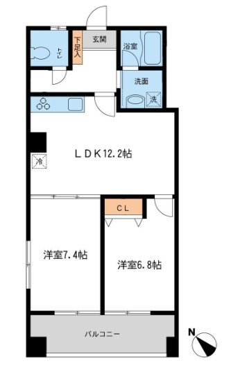 フィオーレ月島  間取り