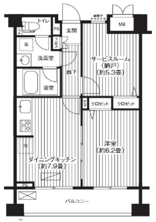 プリムヴェール西尾久メゾンＢ  間取り