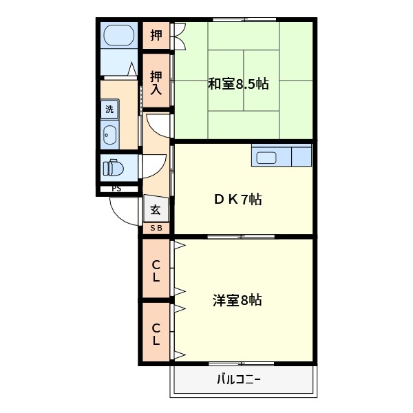 シティー鳥海Ⅱ 間取り