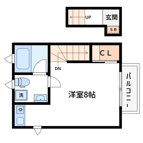 タウンカテッジ鹿骨  間取り