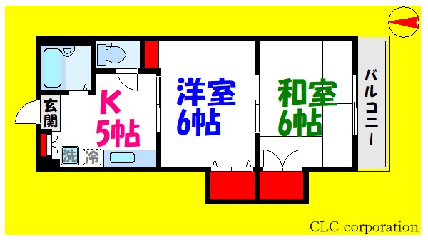 リバージュヨシワ 205号室 間取り