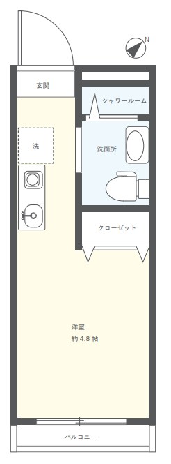 エスクロープラザ 311号室 間取り