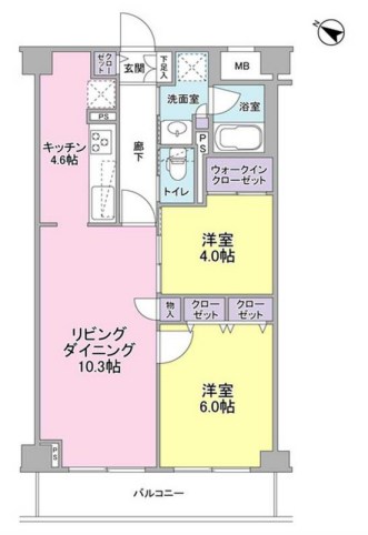 オチェアーノ南行徳 502号室 間取り