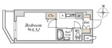 LaSante浦安 708号室 間取り