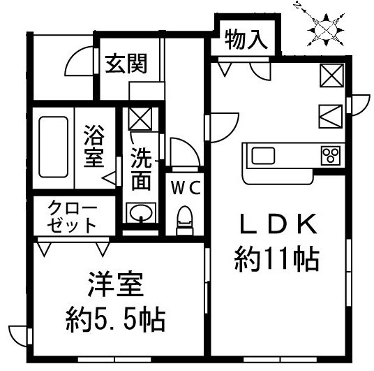 プチメゾン　Ｙ棟 102号室 間取り