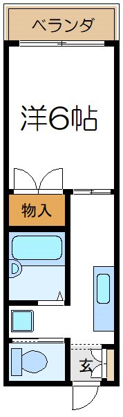 コーポサンフラワー 106号室 間取り