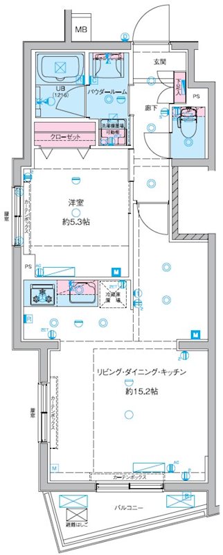 GENOVIA東向島Ⅲskygarden 間取り