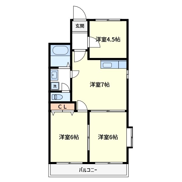 ラーヂ末広Ⅱ  203号室 間取り