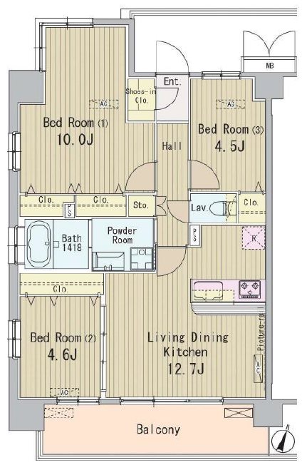 HIGASHIKOMATSUGAWA　APARTMENT 間取り