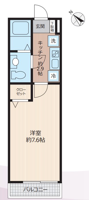 ウィステリアR 202号室 間取り