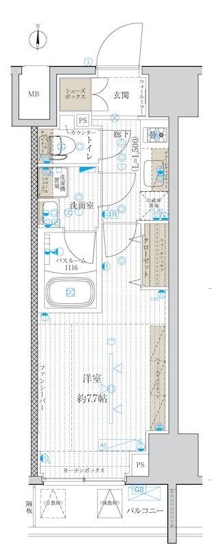 フュージョナル千住緑町 間取り