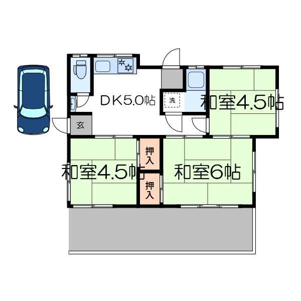 柏木貸家 間取り