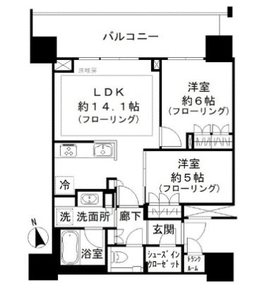 プラウドタワー小岩ファースト  間取り
