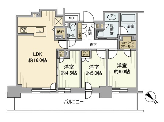 プラウドタワー平井 間取り