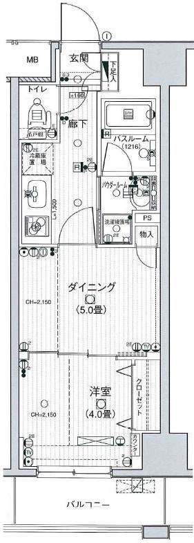 日神デュオステージ浅草  間取り
